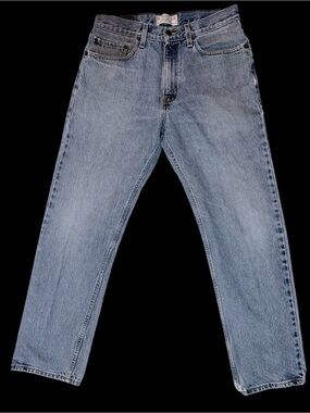 Levi Signature Reg Fit Jeans Mens 32x32 Vintage Wash 90s Straight Cotton Denim